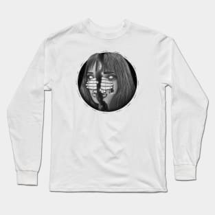 Woman Portrait, Consumed by thoughts Long Sleeve T-Shirt